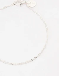 Silver Disc & Cupchain Anklets 3-Pack