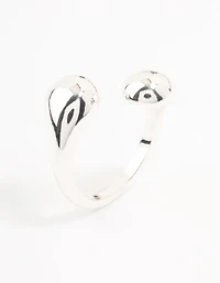 Silver Plated Sphere Wrapped Ring