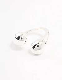 Silver Plated Sphere Wrapped Ring