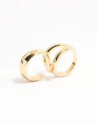 Gold Plated Looped Double Ring