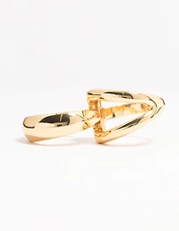 Gold Plated Looped Double Ring