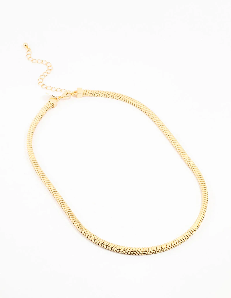 Gold Plated Heavy Square Chain Necklace