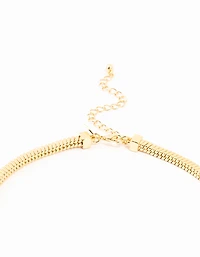 Gold Plated Heavy Square Chain Necklace