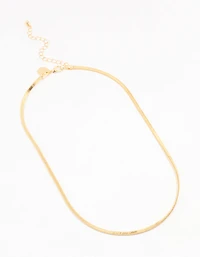 Gold Plated Clean Snake Chain Necklace