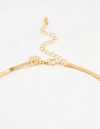 Gold Plated Clean Snake Chain Necklace