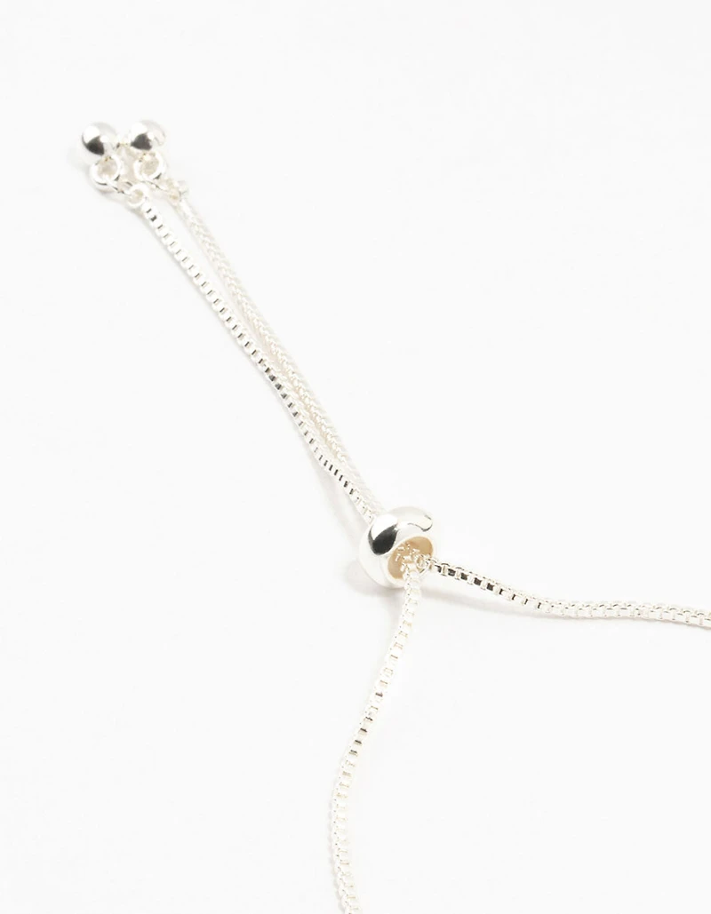 Silver Plated Brass  Crystal Large Evil Eye Bracelet