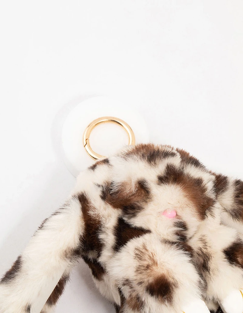 Spotted Brown Small Bunny Fabric Key Chain