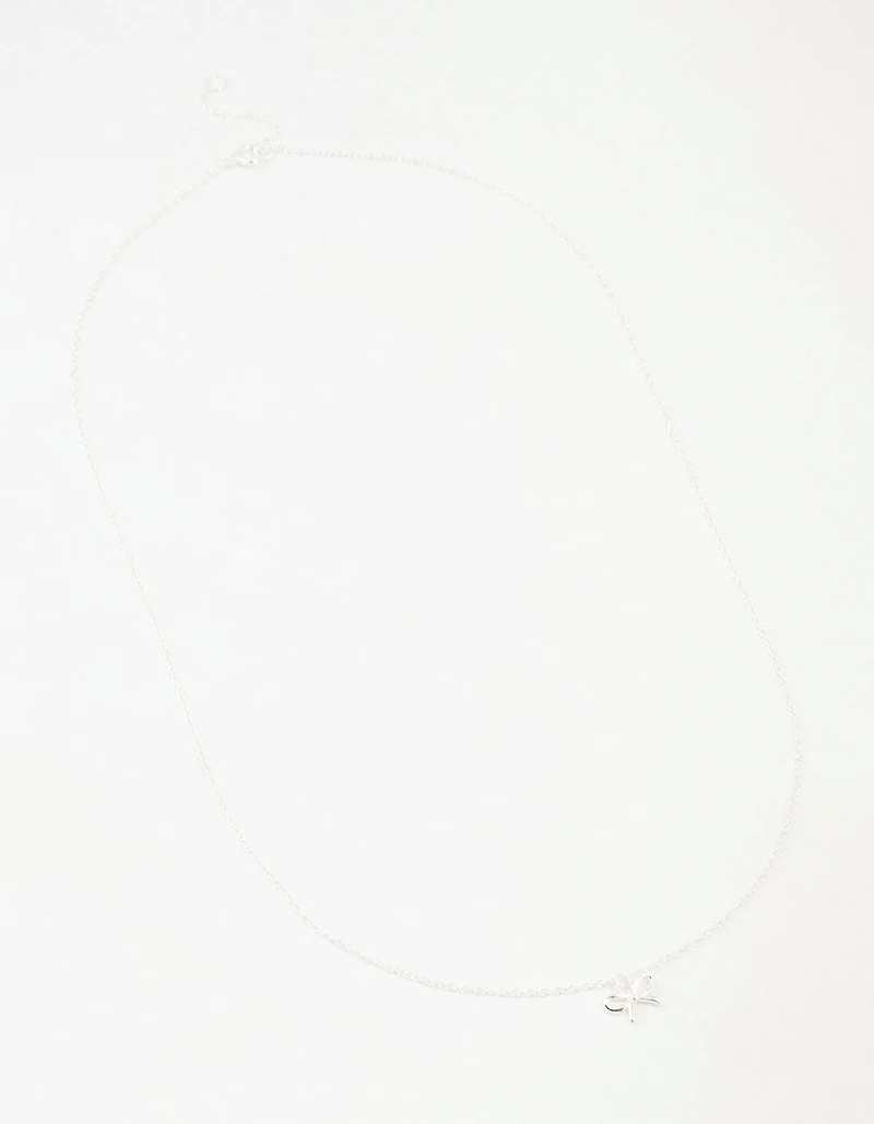 Sterling Silver Bow Necklace