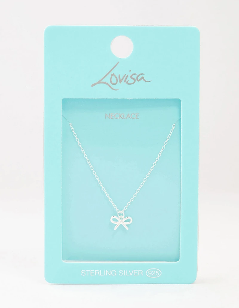 Sterling Silver Bow Necklace