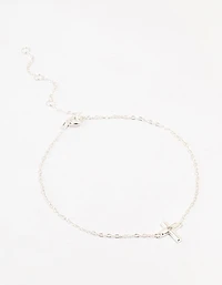 Sterling Silver Clean Cross Bracelet