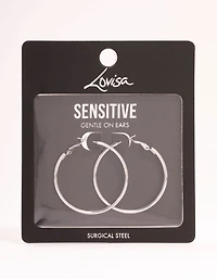 Surgical Steel Thin Hoop Earrings