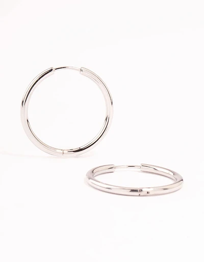 Boucles d’oreilles à cerceaux en acier cirurgique poli