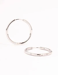 Boucles d’oreilles à cerceaux en acier cirurgique poli