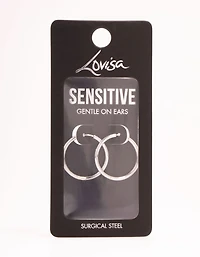 Surgical Steel Polished Hoop Earrings