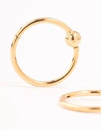 Gold Plated Surgical Steel Bull Clicker Ring