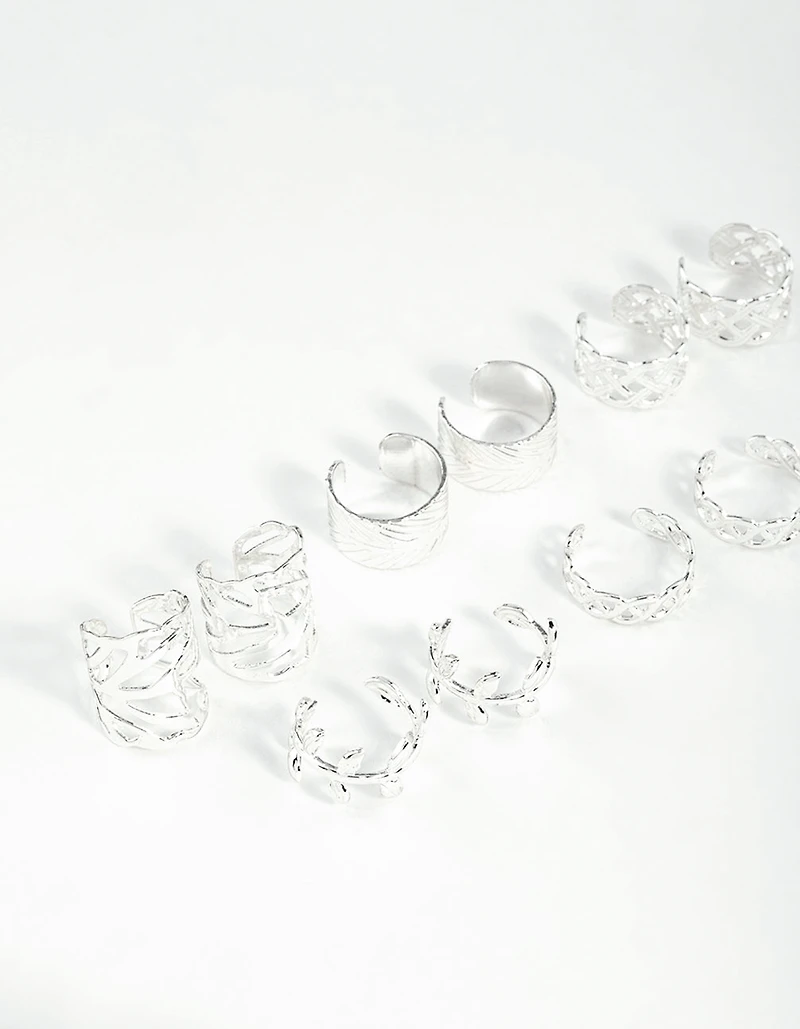 Silver Roman Leaf Cuff 10-Pack