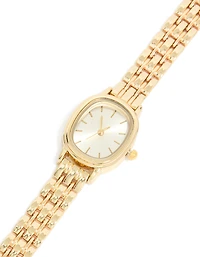 Petite montre ovale en or