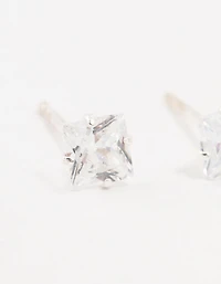 Sterling Silver Cubic Zirconia Stud Earrings