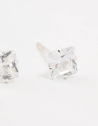 Sterling Silver Cubic Zirconia Stud Earrings