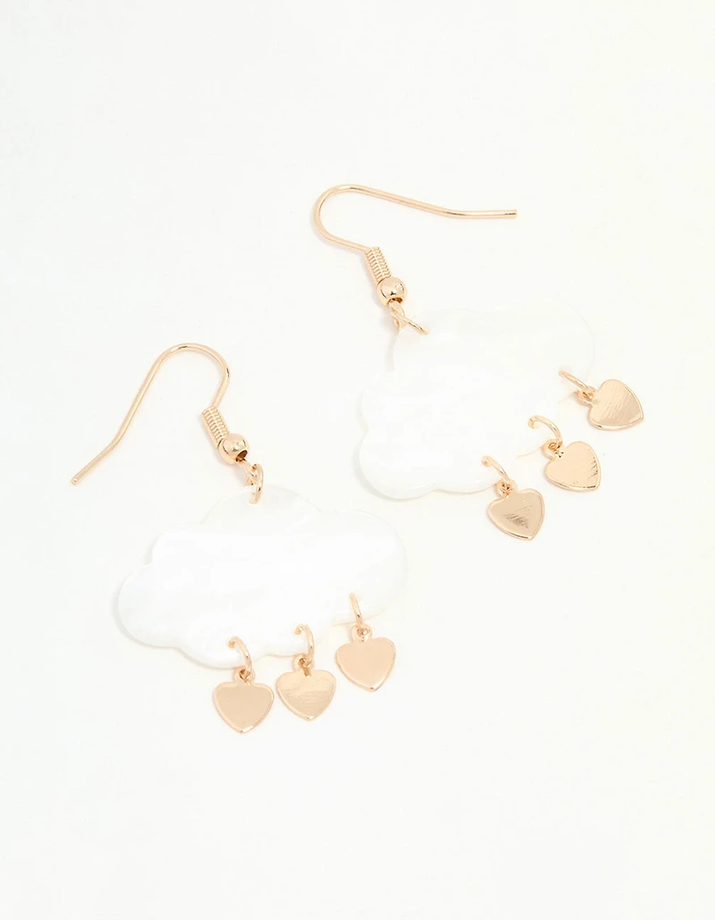 Boucles d’oreilles en goutte de pluie en perle acrylique