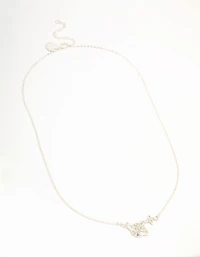 Silver Planet Star Diamante Necklace