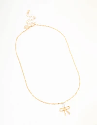 Collier en chaîne à arc en diamant torsadé en or
