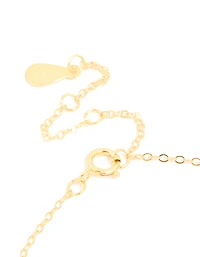 Gold Plated Sterling Silver Cubic Zirconia Flower Bracelet