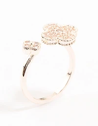 Rose Gold Open Flower Ring