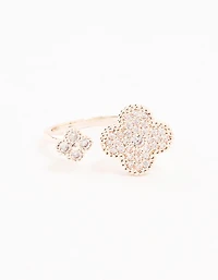 Rose Gold Open Flower Ring