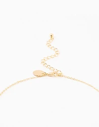 Collier Mary bleu plaqué or Diamante Edge