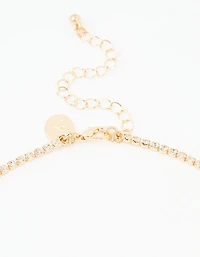 Collier et ensemble de boucles d’oreilles en cascade en forme de goutte d’or en Diamant