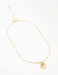 Gold Plated Virgo Charm Necklace
