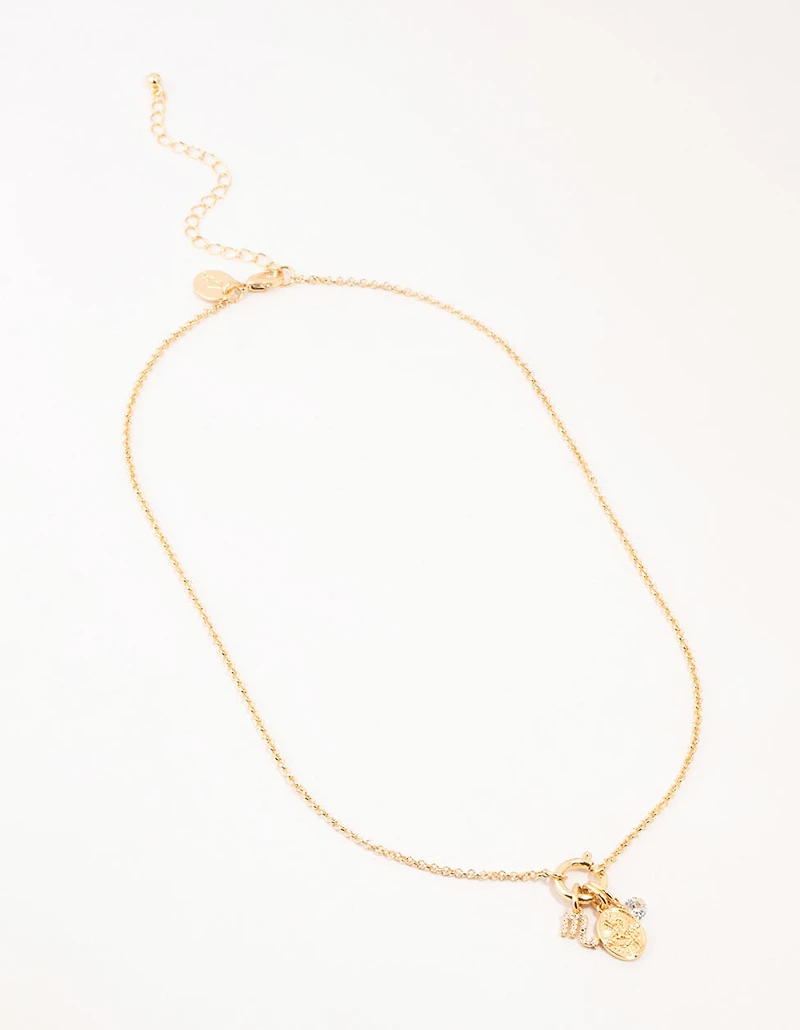 Gold Plated Scorpio Charm Necklace