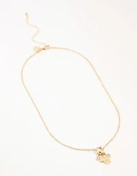 Gold Plated Scorpio Charm Necklace