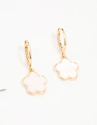 Gold Plated Pearl & Flower Earrings 4-Pack