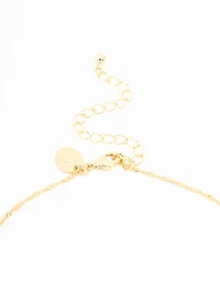 Real Gold Plated Heart Bow Locket Pendant Necklace