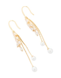 Boucles d’oreilles à crochet en zircone cubique plaquées or
