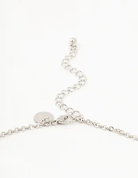 Silver Cubic Zirconia Vine Y-Necklace