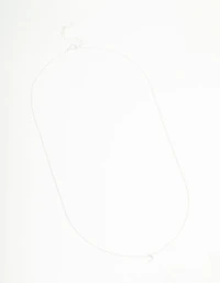 Sterling Silver Cubic Zirconia Moon Necklace