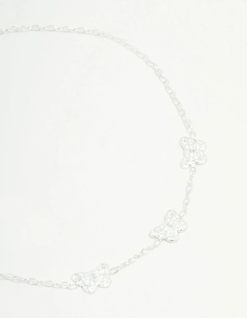 Sterling Silver Butterfly Trio Bracelet