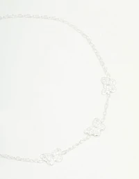 Sterling Silver Butterfly Trio Bracelet