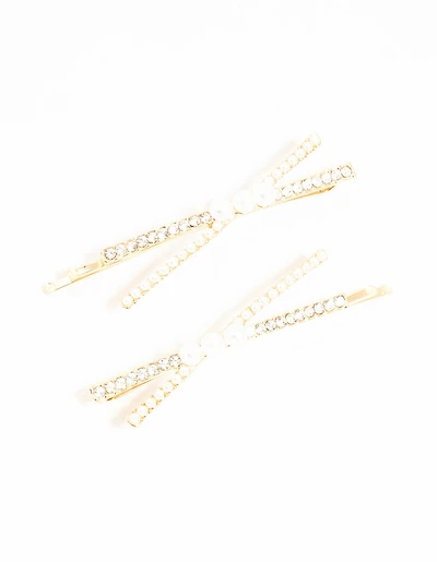 Pack 2-pack de glissières croisées Pearl & Pave