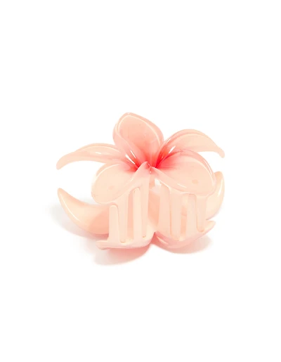 Pink Ombre Hibiscus Flower Claw Clip