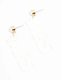 Boucles d’oreilles en acrylique pour la mariée