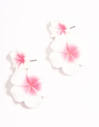 Frangipani Acrylic Drop Earrings