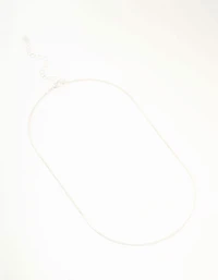 Silver Box Chain Necklace