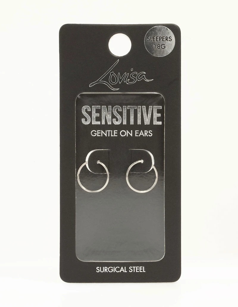 Boucles d’oreilles en acier chirurgical de sommeil moyen 12 mm