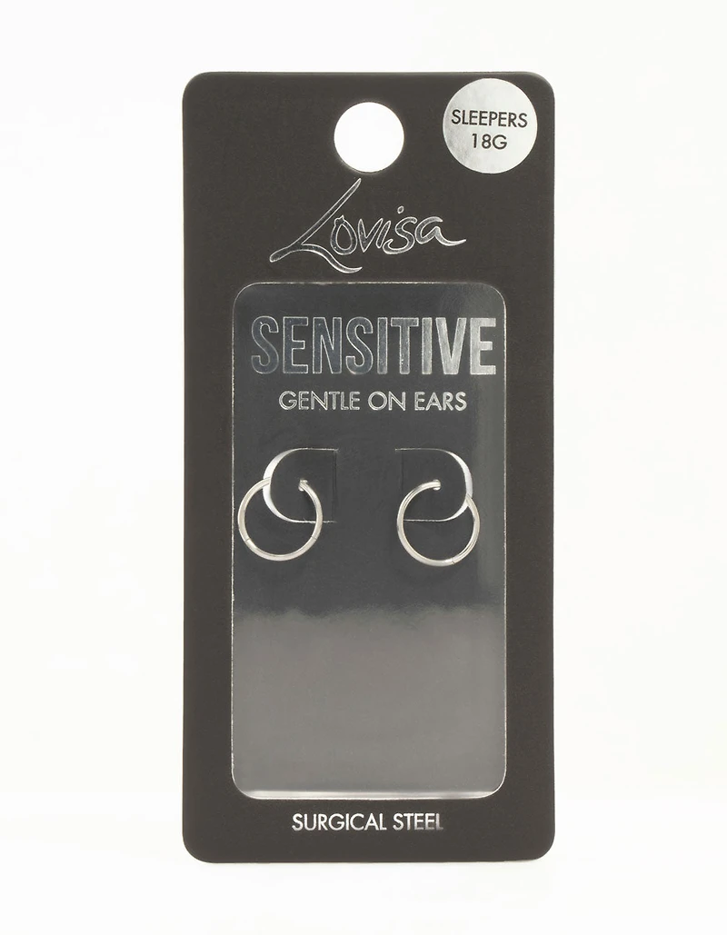 Boucles d’oreilles en acier chirurgical pour dormeurs moyens 10 mm