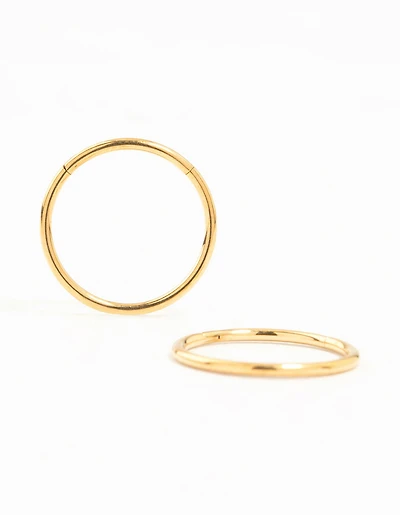 Gold Plated Surgical Steel Medium Sleeper Earrings 12 mm