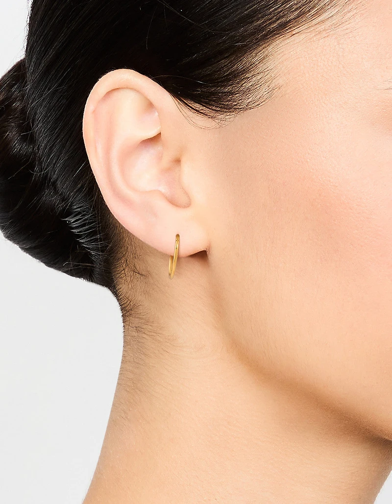 Gold Plated Surgical Steel Medium Sleeper Earrings 12 mm